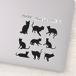 Gatos à Vontade - Gato Preto - Coleção de Adesivos