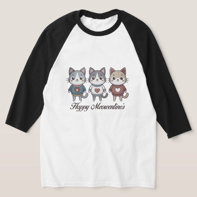 Gatos Antropomórficos Cons com Camisa Cardíaca (Postura )