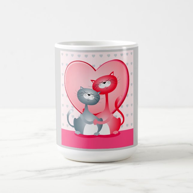 Gatos apaixonados, caneca (Centro)