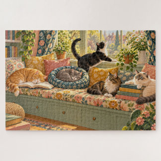 gatos artísticos quebra-cabeça de 1000 peças