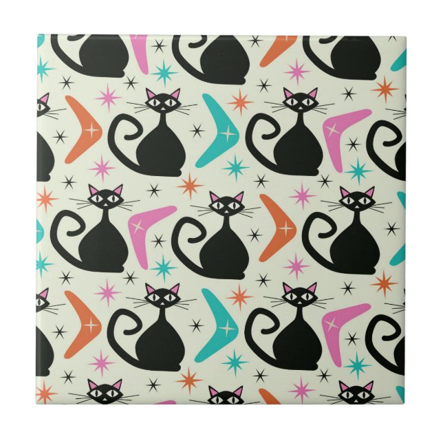 Gatos Atômicos Pretos de meio século com Bomerangu (Frente)