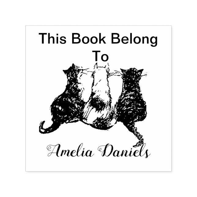 Gatos Bonitos Este Livro Pertence Ao Carimbo De Au (Design)