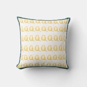 gatos brancos e amarelo mostarda CATS almofada mod