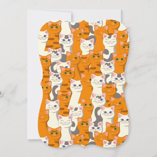 Gatos brancos e gengibres padrão olhos verdes olho (Frente)