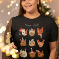 Gatos Brilhantes e Meowy em Figurino de Natal