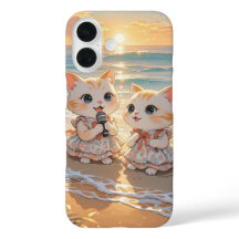 Gatos Cantando Bonitos na capas de iphone Sunset B