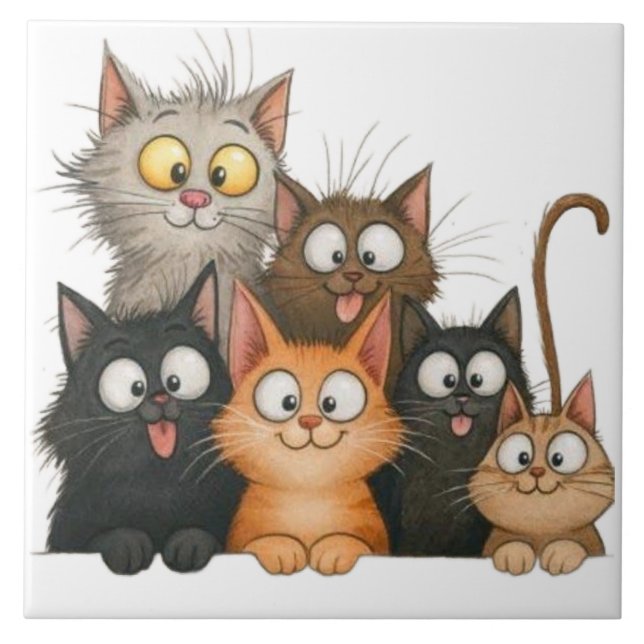 Gatos caprichosos fofos (Frente)