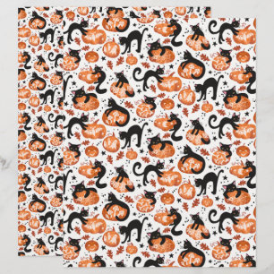 Gatos Carrando Papapau De Halloween