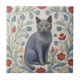 Gatos Cinza Florais - Gatos Cinzentos Flores Folcl