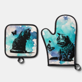 Gatos com borboletas