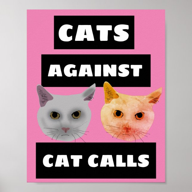 GATOS CONTRA CHAMADAS CAT POSTER (Frente)