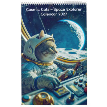 Gatos Cósmicos - Calendário Explorador Espacial