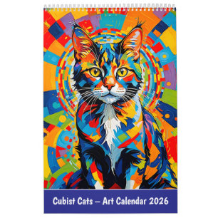 Gatos Cubistas – Calendário de Arte 2026