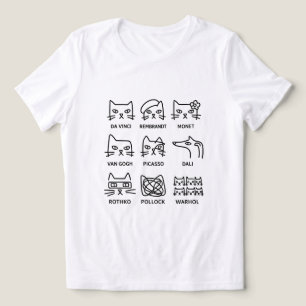 Gatos de Artistas Famosos Grade Minimalista Arte M