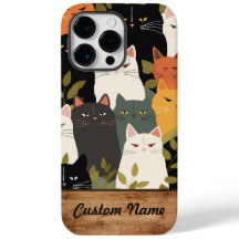 Gatos de Capa de telefone de Nome Personalizado