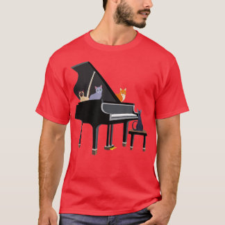 Gatos De Gatinho Na Camisa De Piano Para Mamãe De 