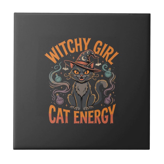 Gatos de Halloween Bruxas Vibes (Frente)
