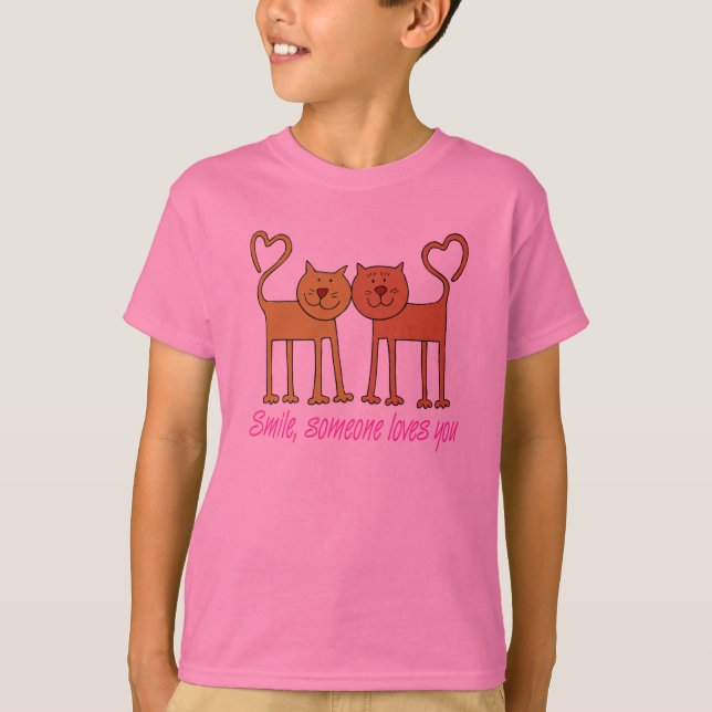 Gatos De namorados Com Camisa De Amor (Frente)