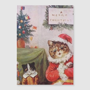 Gatos de Natal de Louis Wain Família Vitoriana Vin