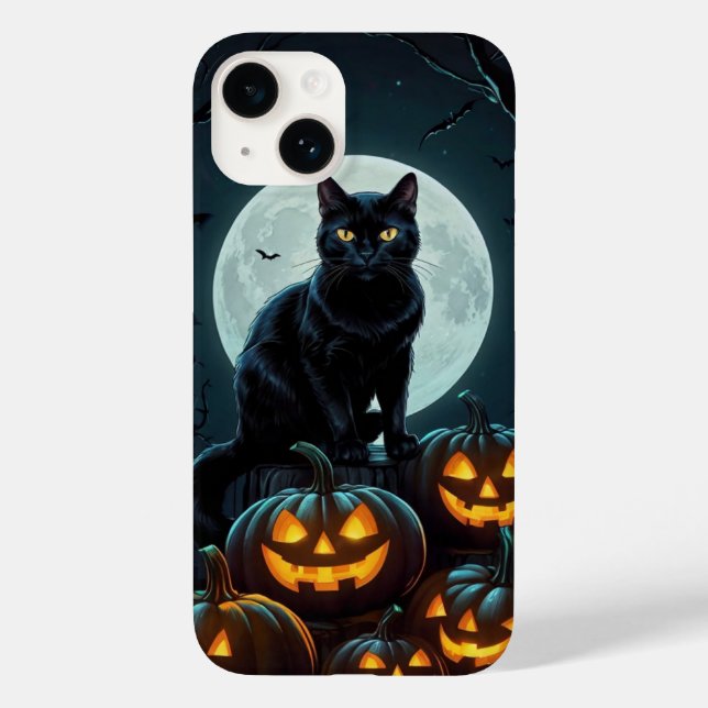 Gatos de Olhos Brilhantes em Pumpkins (Verso)