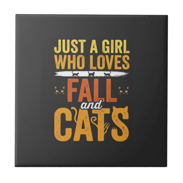 Gatos de Outono Design de Halloween para Meninas A (Frente)