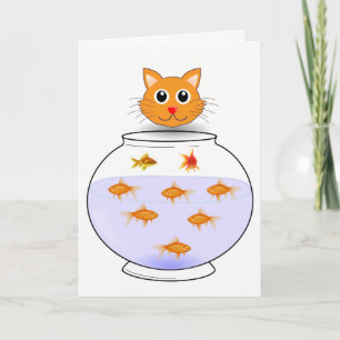 Gatos de peixe com cartão