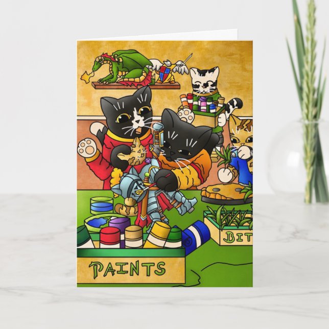 Gatos de pintura de modelos de gatos-do-cavaleiro  (Frente)