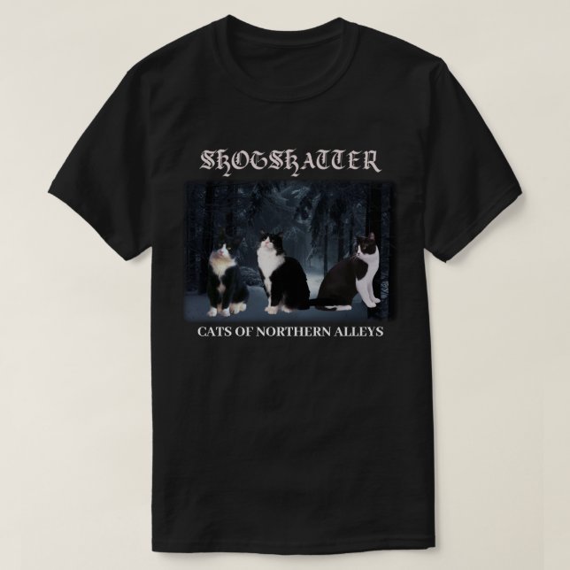 Gatos de Skogskatter Camisas de Becos Nortes (Frente do Design)