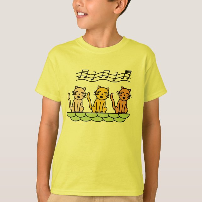 Gatos do canto camiseta e presentes (Frente)