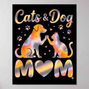 Gatos e Cachorros Retrô Mãe Impressão de Pata Aman
