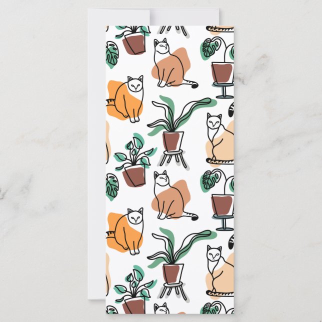 Gatos e flores para desenho de linhagens (Frente)