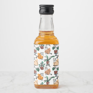 Gatos e flores para desenho de linhagens