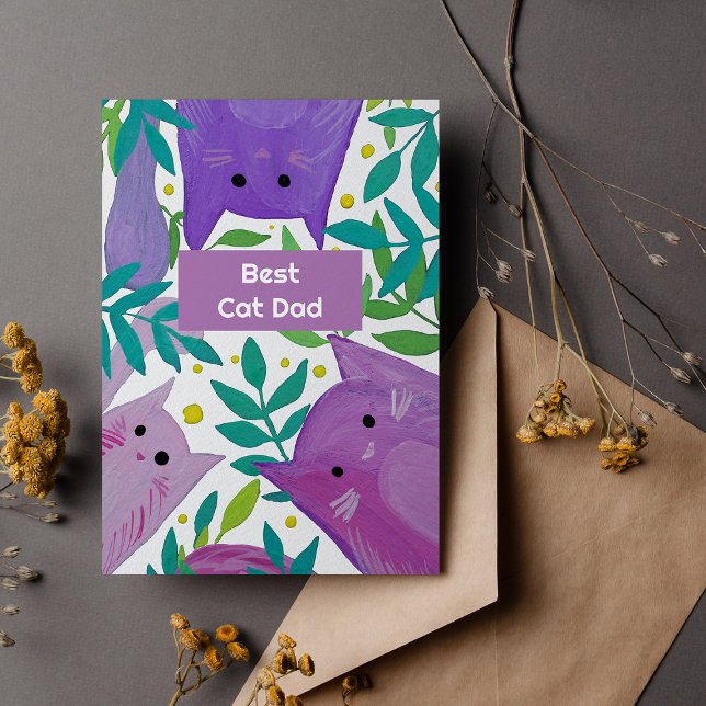 Gatos e galhos Cartão de Feriado do Melhor pai de  (Criador carregado)
