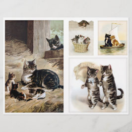 Gatos e Gatinhos Vintage Helena Maguire Fussy Cuts