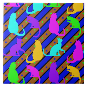 Gatos e polkadots Coloridos