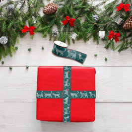 Gatos Em Santa Hats Fita De Coloração Teal