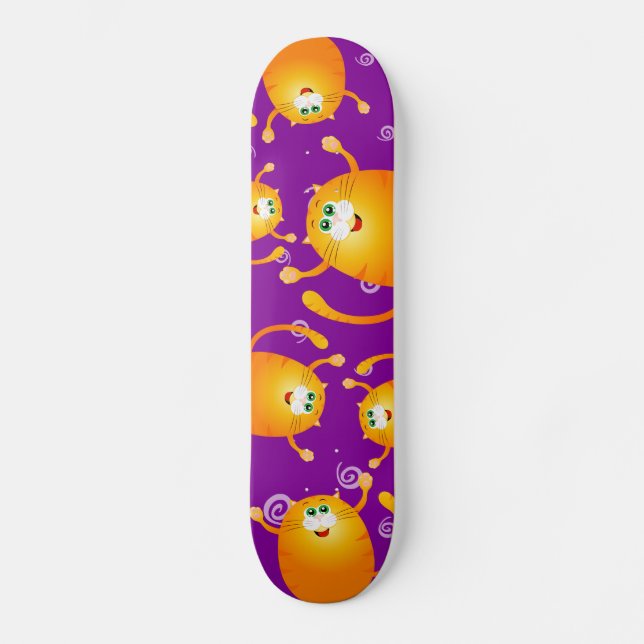 Gatos engraçados, skate (Frente)