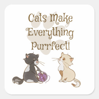 Gatos fazem tudo com adesivos perfeitos