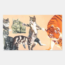 Gatos indo para jogar adesivo