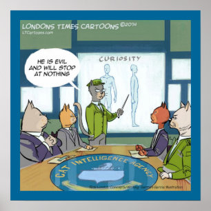 Gatos, inimigo natural, Poster engraçado