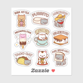 Gatos Jubby - Folha de Adesivos para Memórias de G