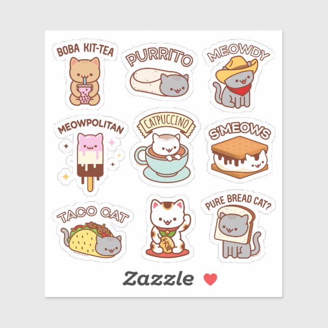 Gatos Jubby - Folha de Adesivos para Memórias de G (Folha)