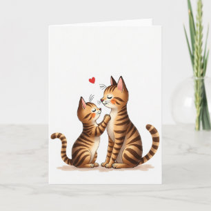 Gatos Listrados Amam o Cartão da Mãe