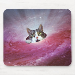 Gatos LOL Mousepad engraçado do espaço da galáx
