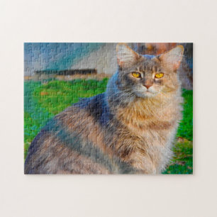 Gatos Maine Coon. Quebra-cabeça