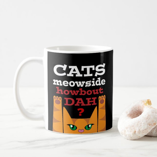 Gatos Meowside - caneca (Com Donut)