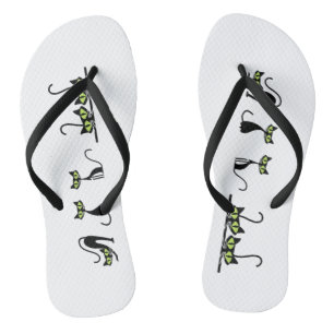 Gatos Minimalistas Chinelos - Arte Linear de Gatin