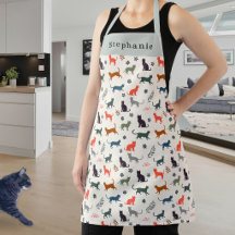 Gatos Modernos Estilosos Padrão Creme Personalizad