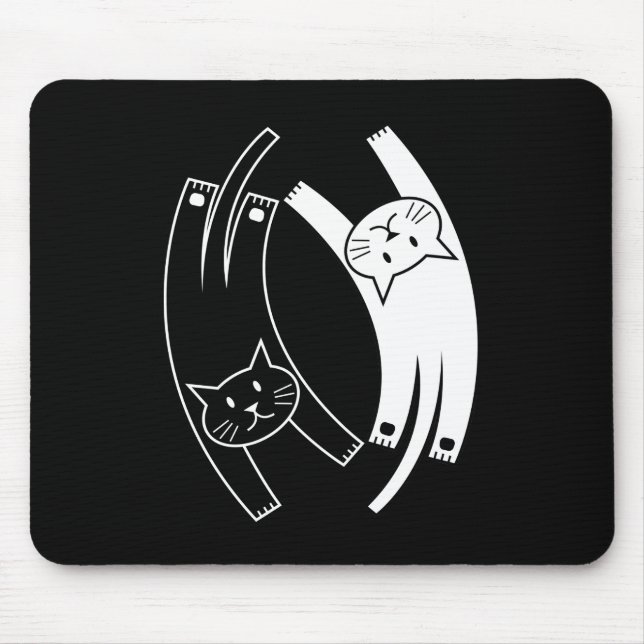 Gatos Mousepad de Yin & de Yang (Frente)