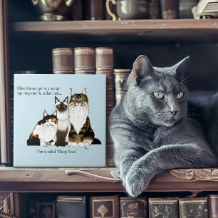 Gatos Muitas Peças Azul Engraçado